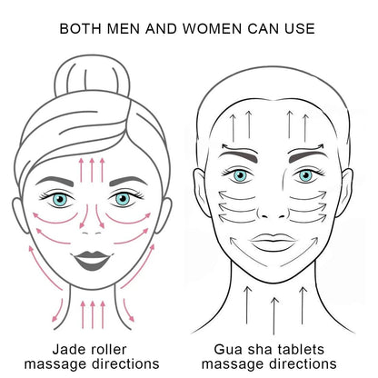 Facial Massage Jade marble Roller Double Heads