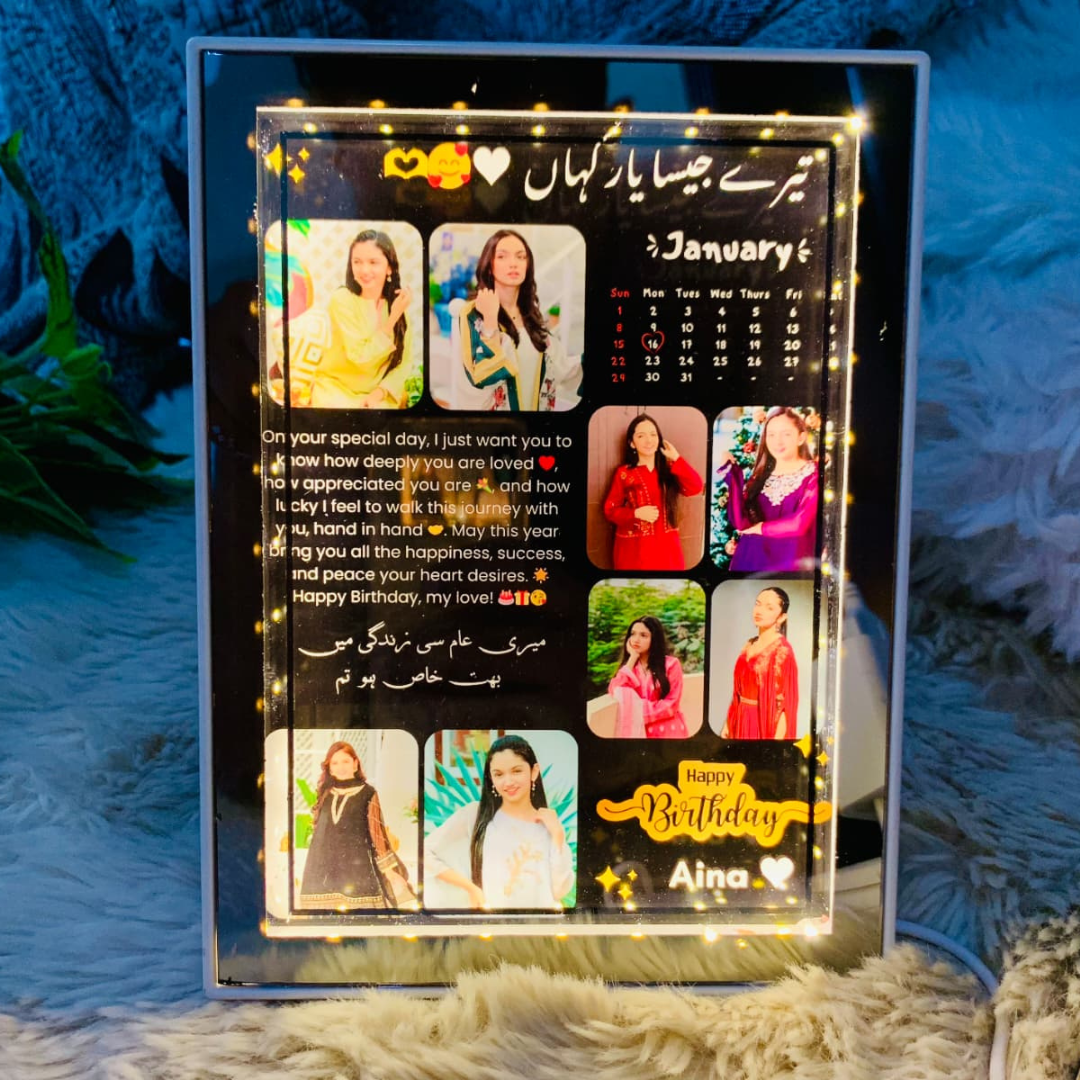 LED Mirror Photo Frame
