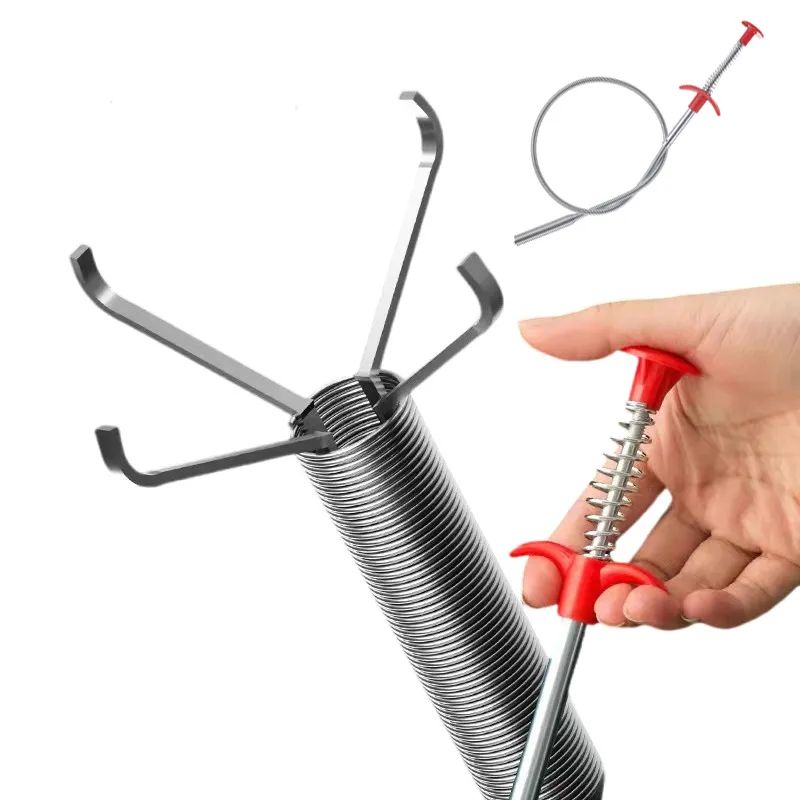 60cm Bendable Drain Clog Dredge Tools Water Sink Cleaning Hook