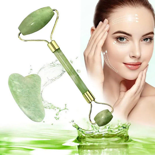 Facial Massage Jade marble Roller Double Heads