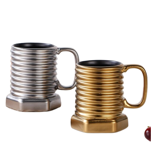 Screw Shape Ceramic Coffee Mug (Random Color) - Konnect Clicks
