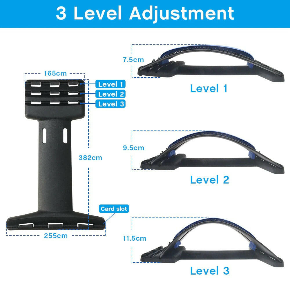 Back Massager Stretcher Spine Deck Pain Relief - Konnect Clicks