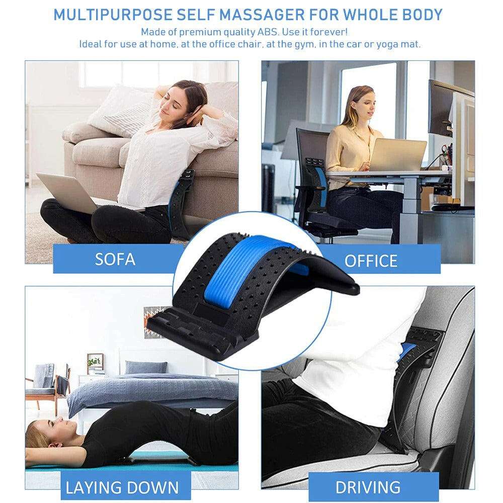 Back Massager Stretcher Spine Deck Pain Relief - Konnect Clicks