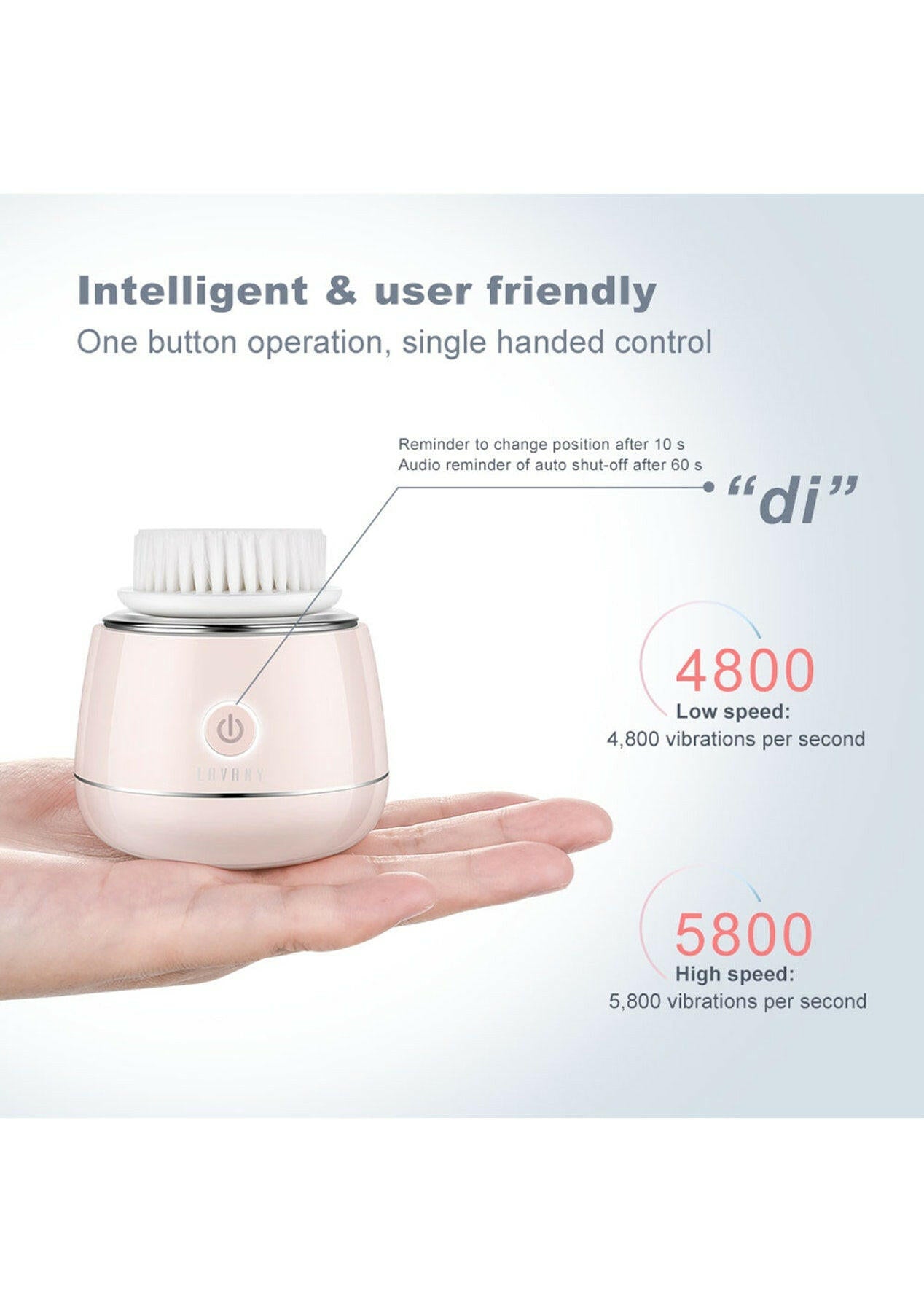 Lavany Facial Cleansing Brush Exfoliating Pore Minimizer to Clean Skin - Konnect Clicks